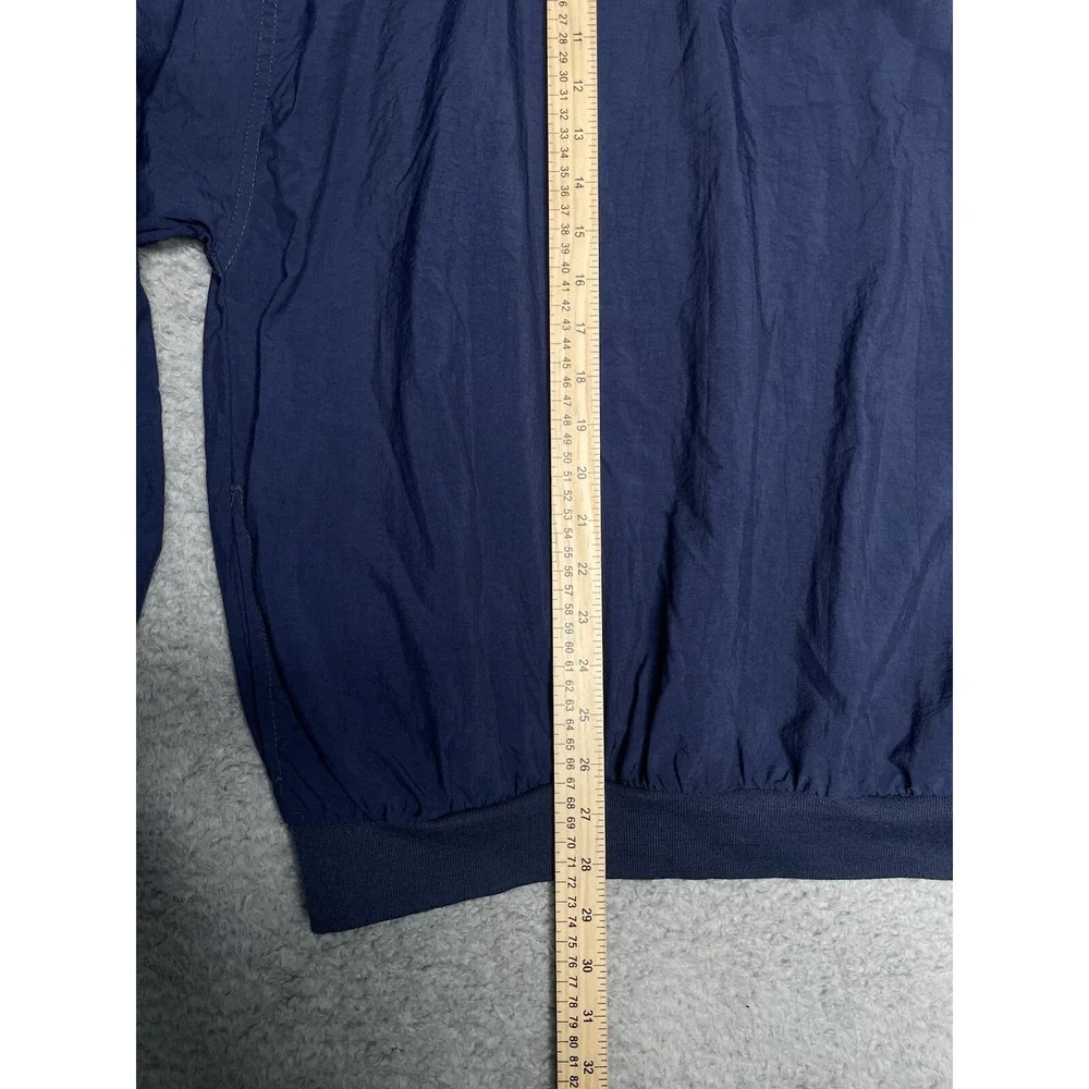 Vintage Back Pack Navy Blue Windbreaker Pullover‎ Jacket Mens XLarge Made In USA